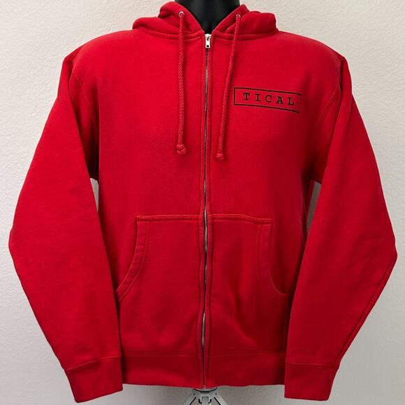 Tical Method Man Dead Eye Hoodie Hooded Sweatshirt Wu-Tang Clan Red S Small - Picture 2 of 11